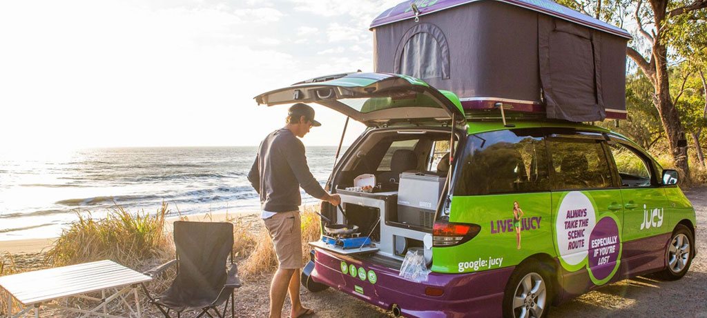 Van with Rooftop Tent