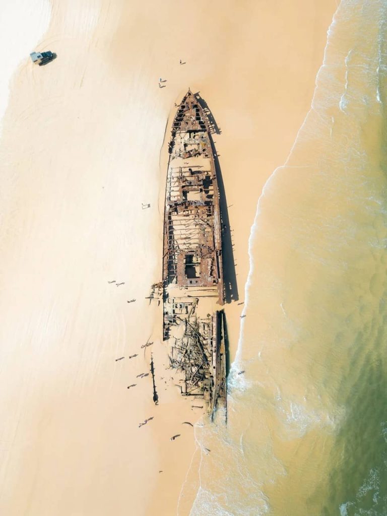 maheno-shipwreck-fraser-island-drone-footage-